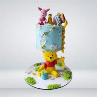 Pooh Bear Anti- Gravity Cake