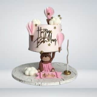Teddy Bear Anti- Gravity Cake
