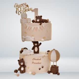 Teddy Theme Anti- Gravity Cake