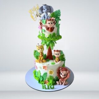 Animal Theme Anti- Gravity Cake